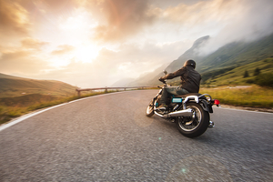 Motorcyle on road